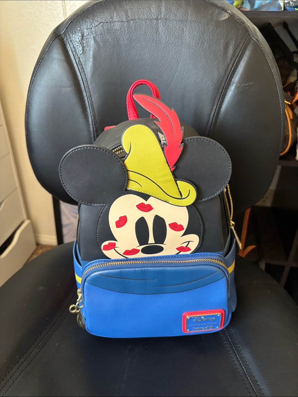 Disney Kids Mini Backpack in Black, Blue, Yellow & Red